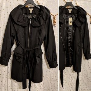 Vertigo Paris Black Trench Coat 🖤 NWT 🖤 Perfect!